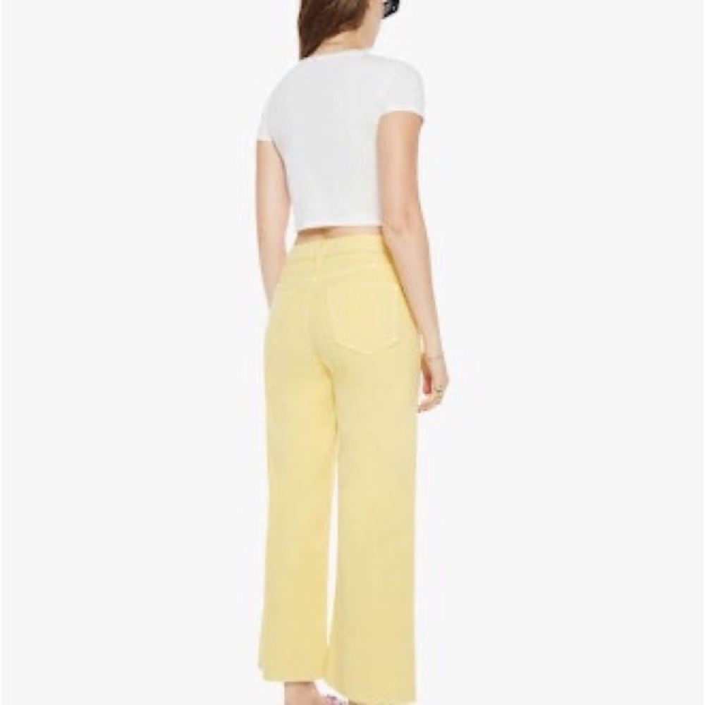 MOTHER Sunny Yellow Wide Leg Jeans - Picture 4 of 5